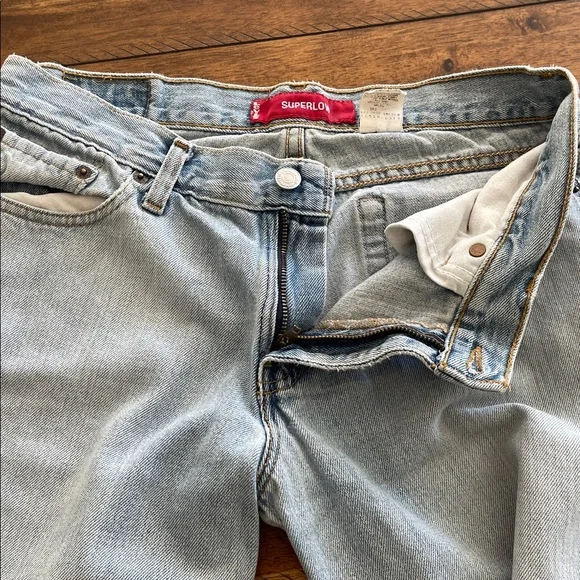 Vintage Levi’s 518 superlow light wash boot cut  denim jeans ( 30 x 28 ) USA - Picture 10 of 16